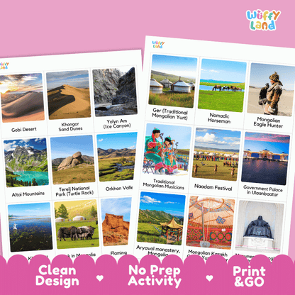 All About Mongolia Flashcards Food Culture and Landmarks Printable