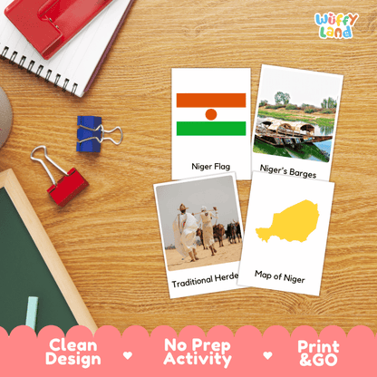 All About Niger Flashcards Food, Culture and Landmarks Print and Go Worksheets