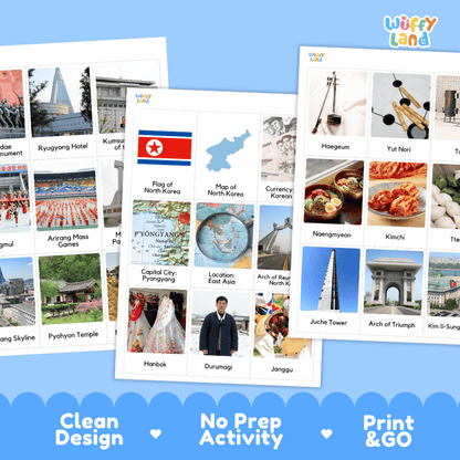 All About North Korea Flashcards | Food, Culture, and Landmarks Geography Activity