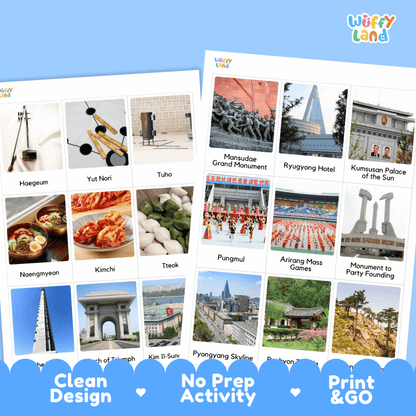 All About North Korea Flashcards | Food, Culture, and Landmarks Geography Activity