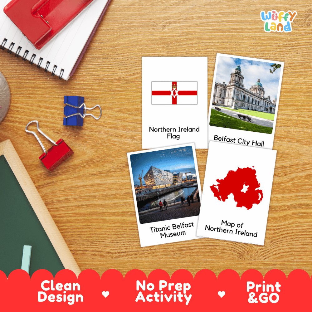 All About Northern Ireland Flashcards Food Culture and Landmarks Printable Cards