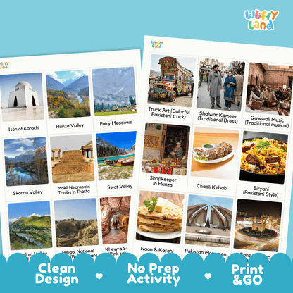 All About Pakistan Flashcards Food Culture and Landmarks Printable