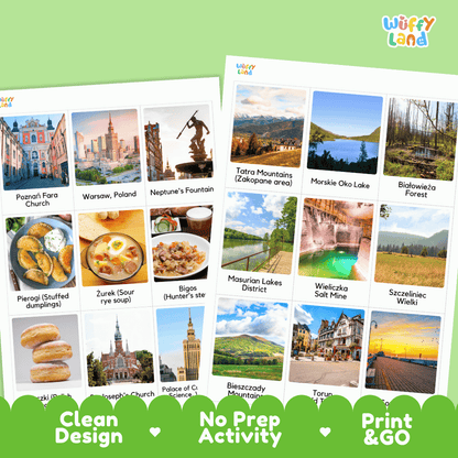 All About Poland Flashcards Food Culture and Landmarks Printable