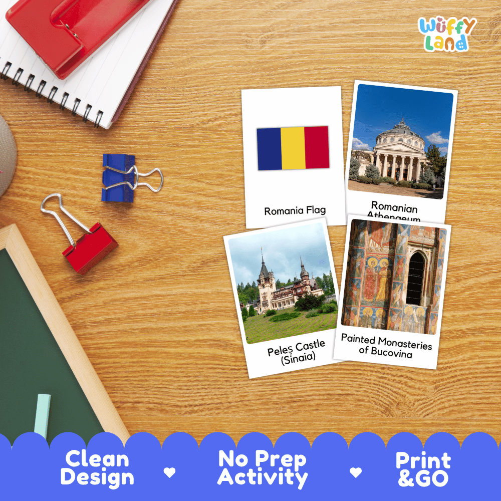 All About Romania Flashcards Food Culture and Landmarks Printable