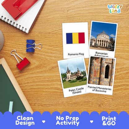 All About Romania Flashcards Food Culture and Landmarks Printable