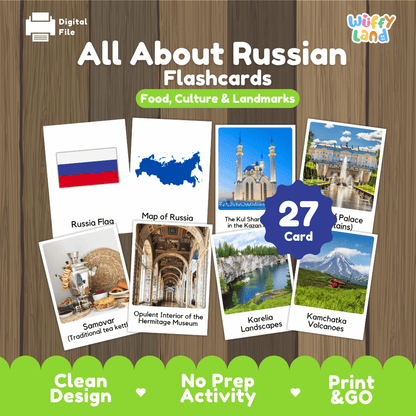 All About Russia Flashcards Food Culture and Landmarks Printable