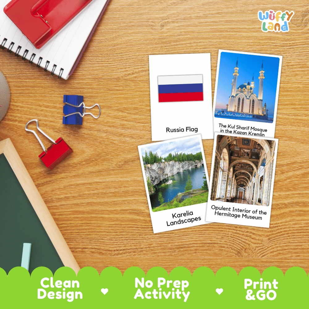 All About Russia Flashcards Food Culture and Landmarks Printable