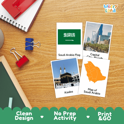 All About Saudi Arabia Flashcards Food, Culture and Landmarks Print and Go Worksheets