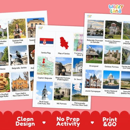 All About Serbia Flashcards Food Culture and Landmarks Printable