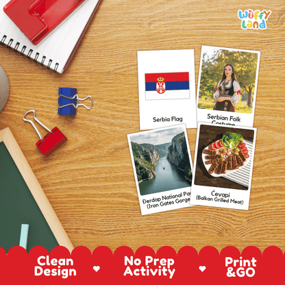 All About Serbia Flashcards Food Culture and Landmarks Printable