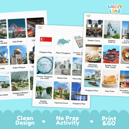 All About Singapore Flashcards Food Culture and Landmarks Printable Cards