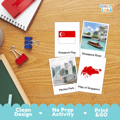 All About Singapore Flashcards Food Culture and Landmarks Printable Cards