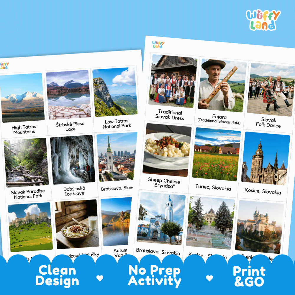 All About Slovakia Flashcards Food Culture and Landmarks Printable
