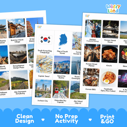 All About South Korea Flashcards Food Culture and Landmarks Printable Cards