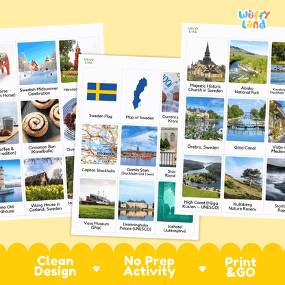 All About Sweden Flashcards Food Culture and Landmarks Printable