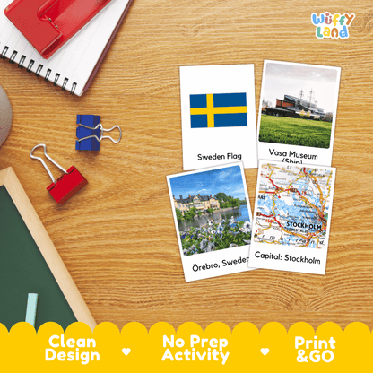 All About Sweden Flashcards Food Culture and Landmarks Printable
