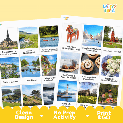 All About Sweden Flashcards Food Culture and Landmarks Printable