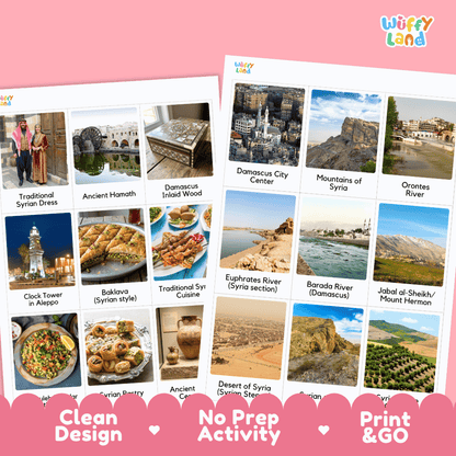 All About Syria Flashcards | Food, Culture, and Landmarks Geography Activity