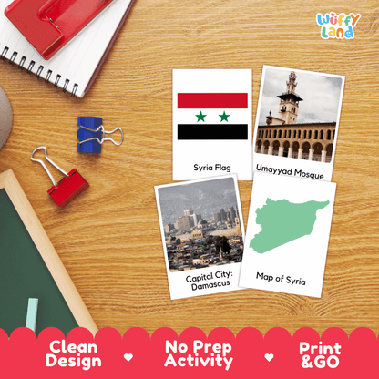 All About Syria Flashcards Food, Culture and Landmarks Print and Go Worksheets