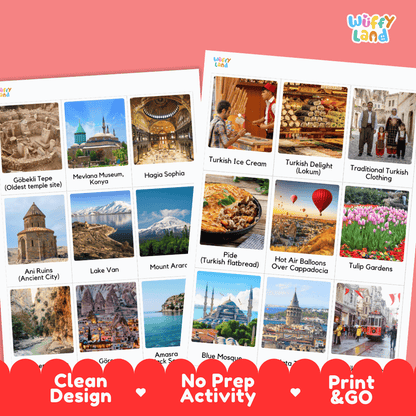 All About Türkiye Flashcards | Food, Culture, and Landmarks Geography Activity