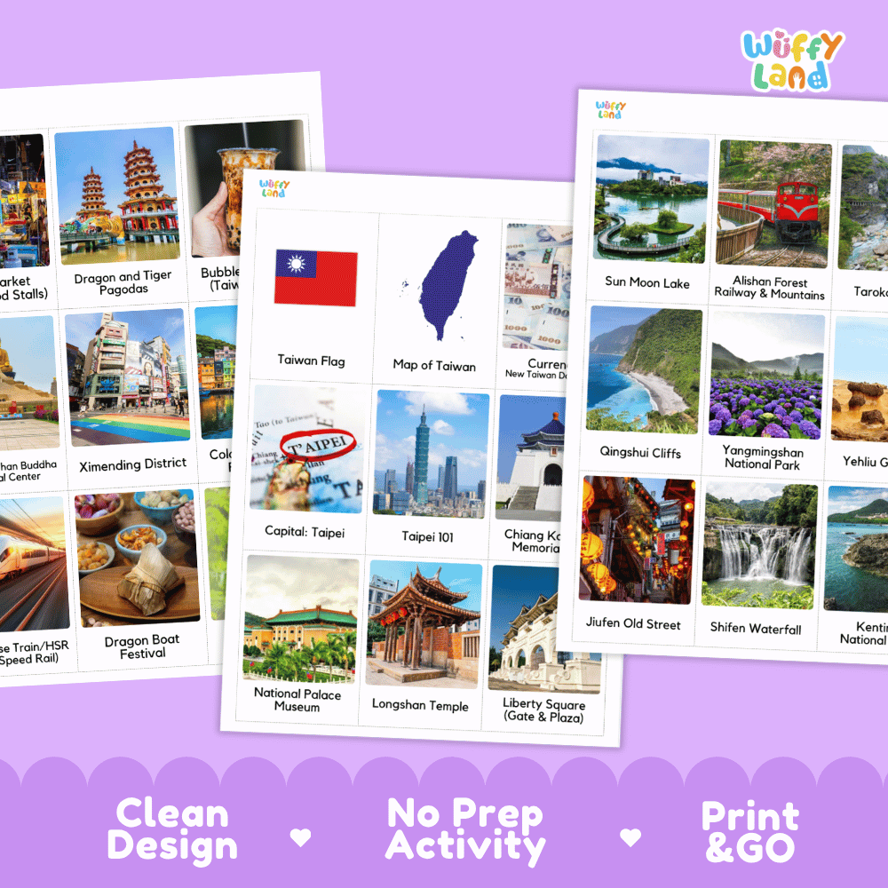 All About Taiwan Flashcards Food Culture and Landmarks Printable Cards