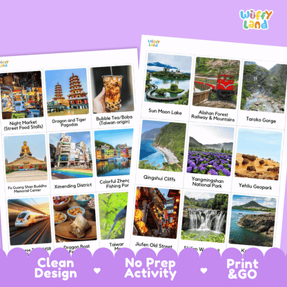 All About Taiwan Flashcards Food Culture and Landmarks Printable Cards