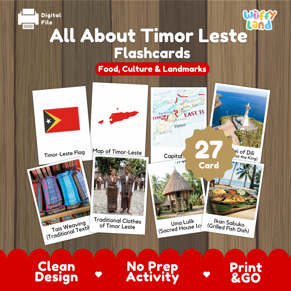 All About Timor Leste Flashcards Food Culture and Landmarks Printable