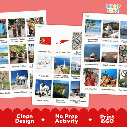 All About Timor Leste Flashcards Food Culture and Landmarks Printable
