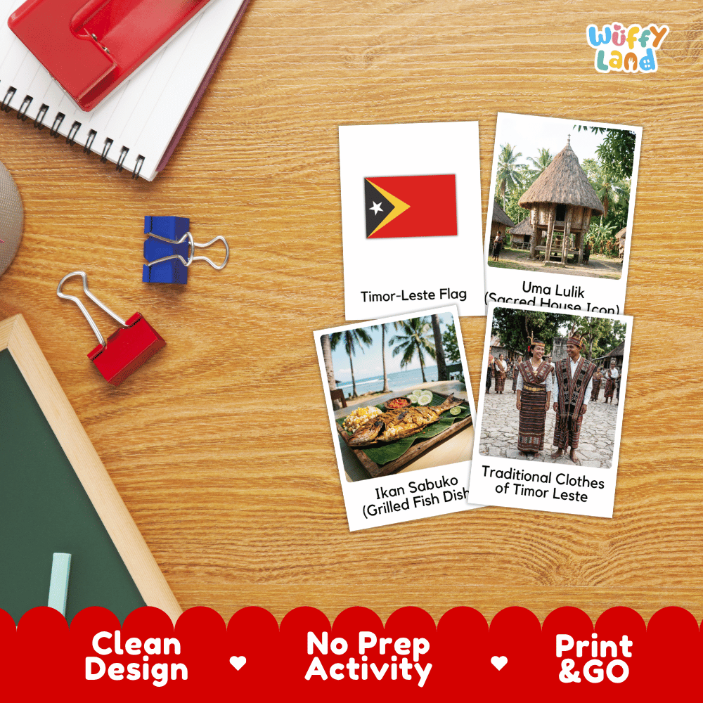 All About Timor Leste Flashcards Food Culture and Landmarks Printable