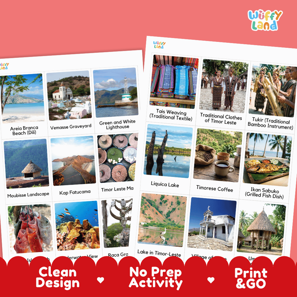 All About Timor Leste Flashcards Food Culture and Landmarks Printable