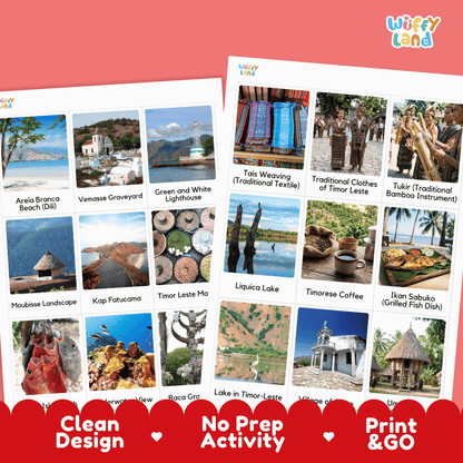 All About Timor Leste Flashcards Food Culture and Landmarks Printable