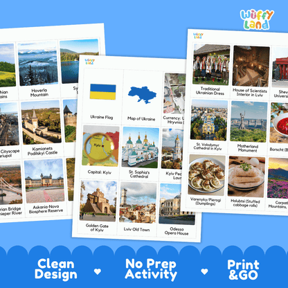 All About Ukraine Flashcards Food Culture and Landmarks Printable