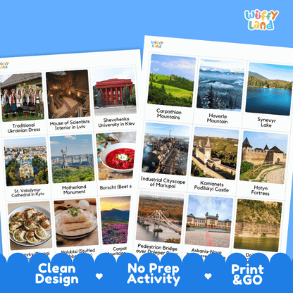 All About Ukraine Flashcards Food Culture and Landmarks Printable