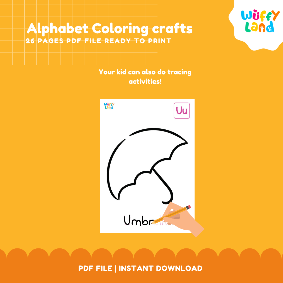 Alphabet Coloring Crafts - A-Z Printable Activities for Kids
