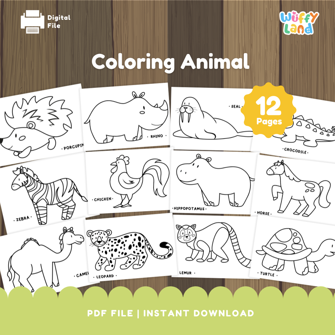 Animal Coloring Pages – Fun Printable for Kids