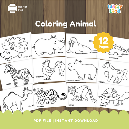 Animal Coloring Pages – Fun Printable for Kids