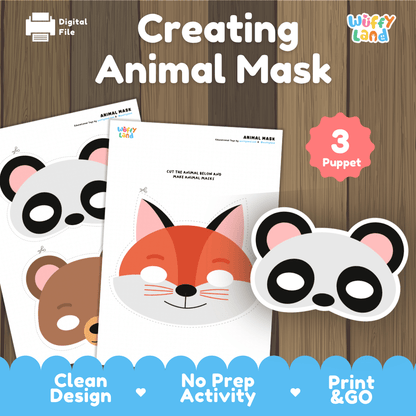Animal Face Masks – Printable Party Masks for Kids