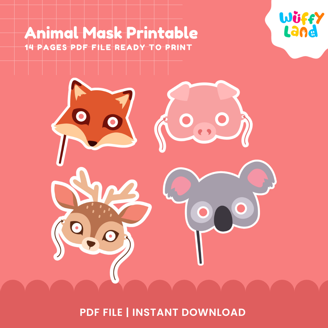 Animal Face Masks – Printable Party Masks for Kids
