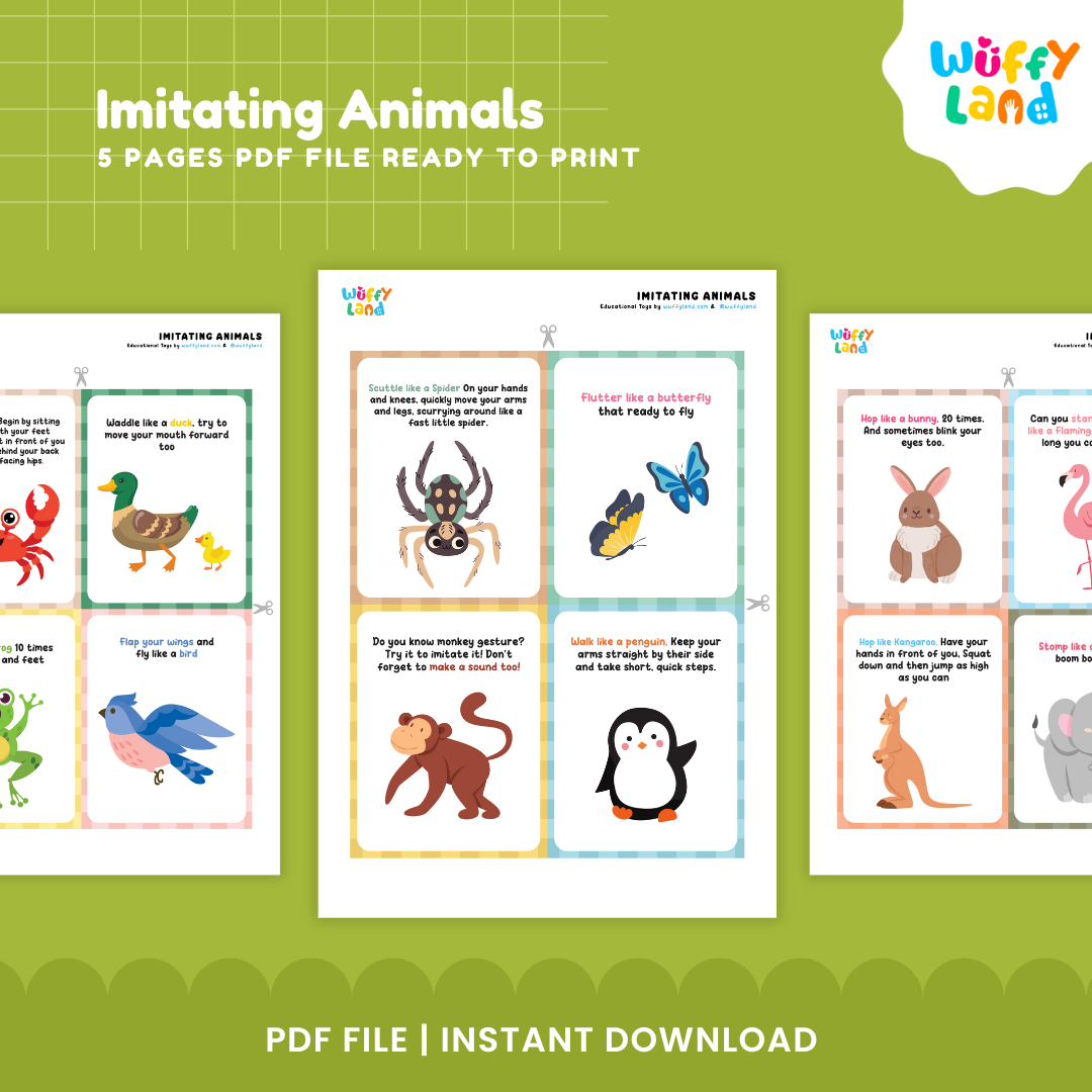 Animal Movement Cards | Gross Motor Brain Break Activity Printable Cards