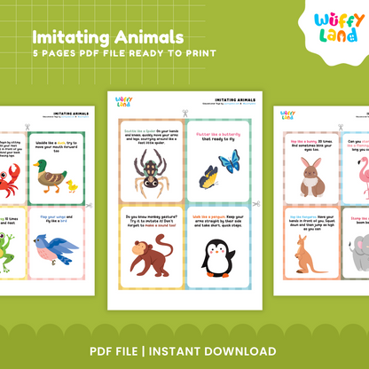 Animal Movement Cards | Gross Motor Brain Break Activity Printable Cards