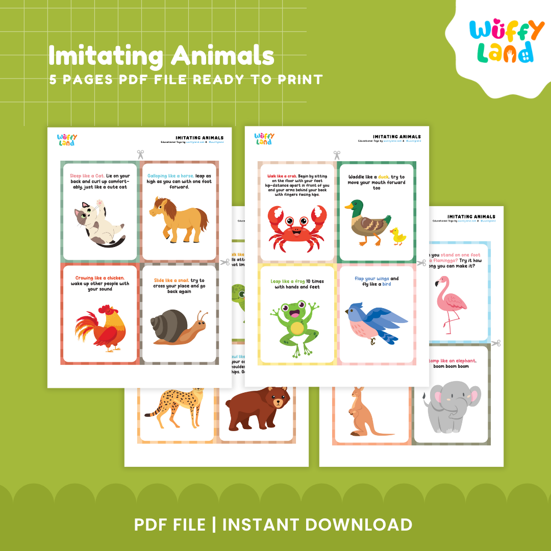Animal Movement Cards | Gross Motor Brain Break Activity Printable Cards