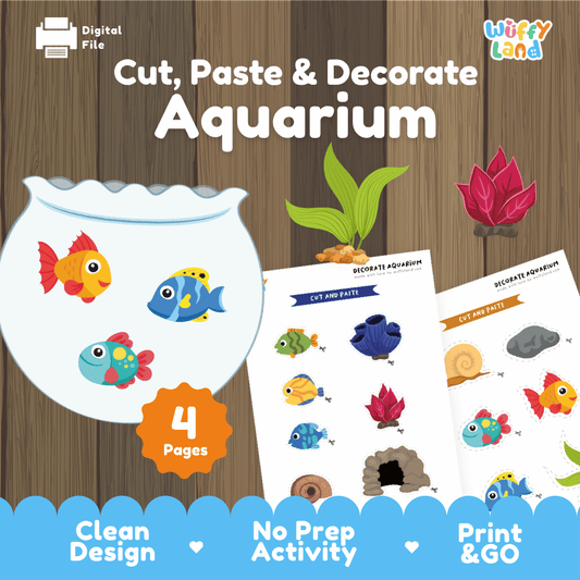 Aquarium Decoration Printable – Fun Fish Tank Craft for Kids
