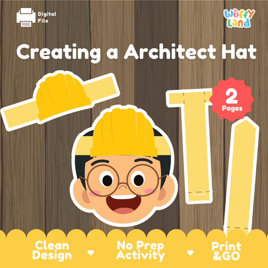 Architect Hat Craft – Printable Role Play for Kids