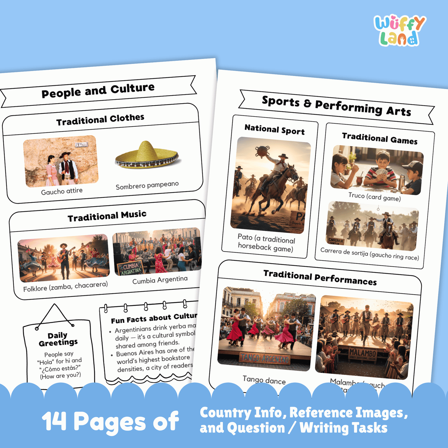 ARGENTINA Country Research Project | Printable Geography Worksheets