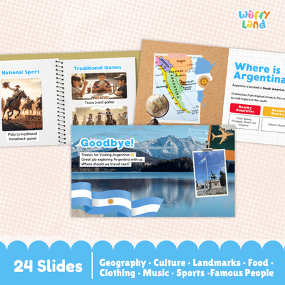 Argentina Country Study Kid Friendly Geography & Culture PDF Slides
