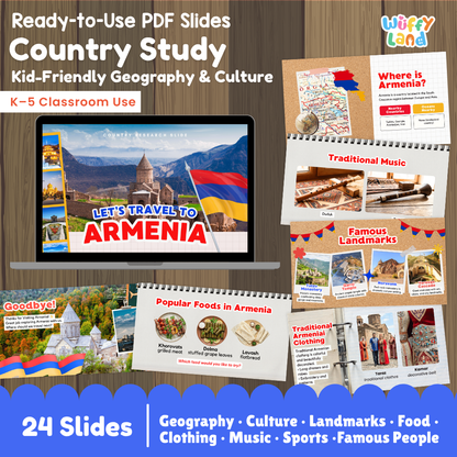 Armenia Country Study Kid Friendly Geography & Culture PDF Slides