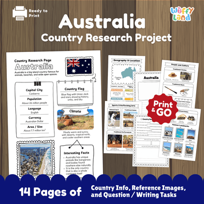 Australia Country Research Project | Geography, Culture, Landmarks, Social Study