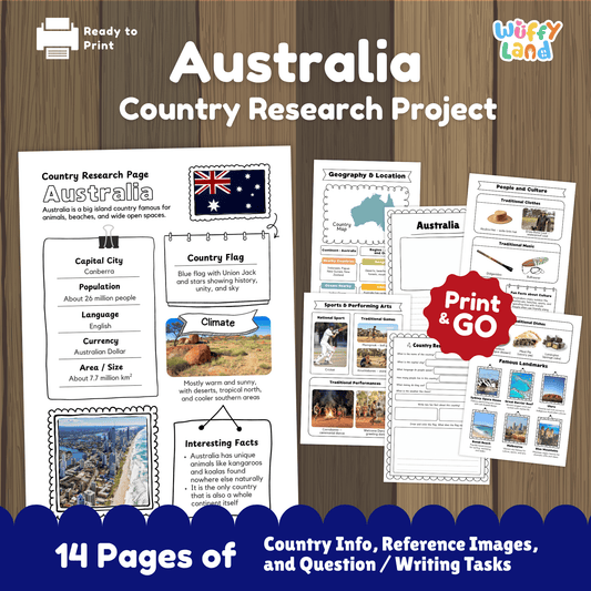 Australia Country Research Project | Geography, Culture, Landmarks, Social Study