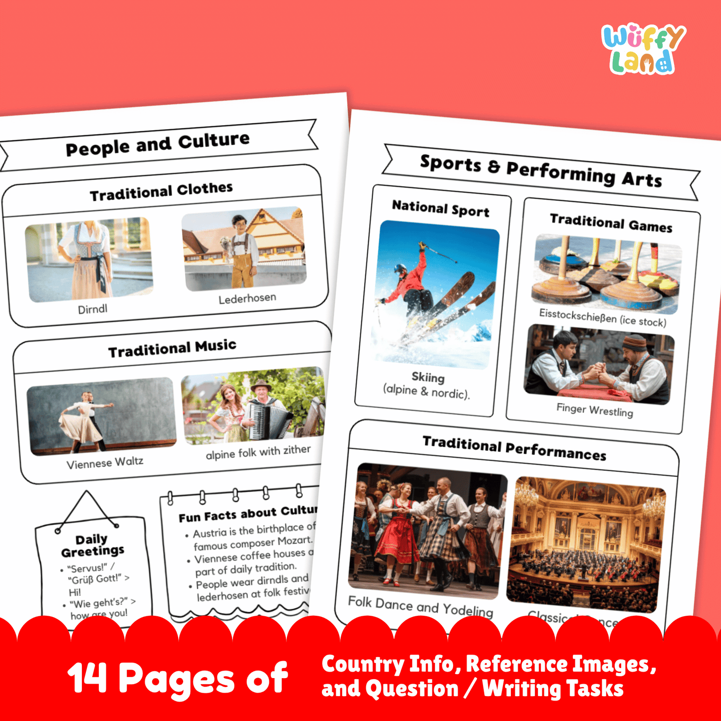 AUSTRIA Country Study | Geography Research Project & Printable Worksheets
