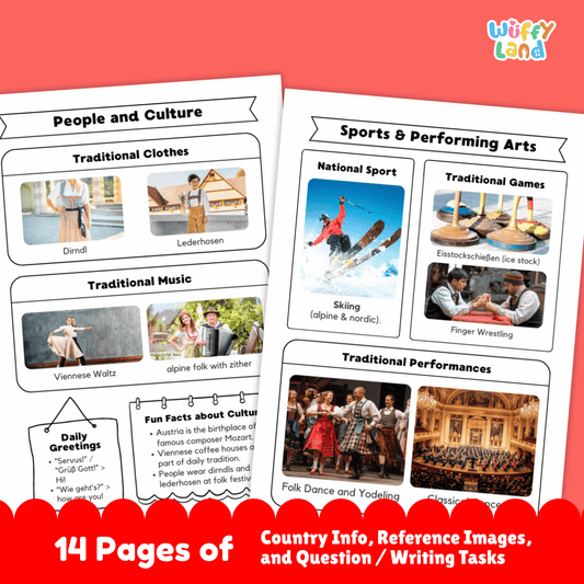 AUSTRIA Country Study | Geography Research Project & Printable Worksheets